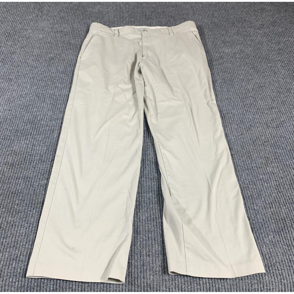 VTG Dockers Pants Mens 36x29 Beige Khakis Flat Front Classic Fit Trousers Retro
